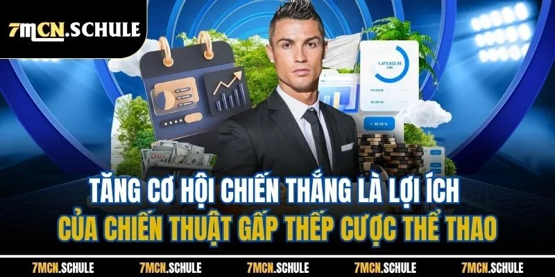 Chiến Thuật Gấp Thếp Cược Thể Thao| Chỉ Dẫn Áp Dụng Chi Tiết 7 Tăng cơ hội chiến thắng là lợi ích của chiến thuật gấp thếp cược thể thao